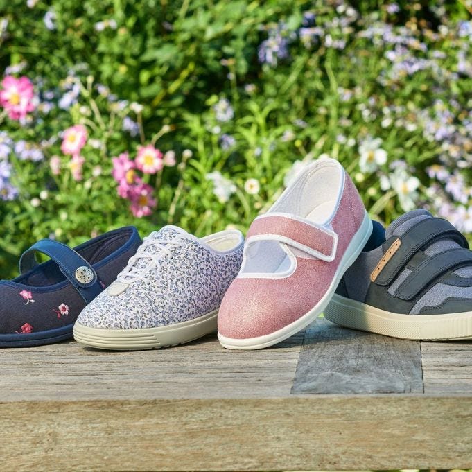 Extra wide fitting footwear for men and women