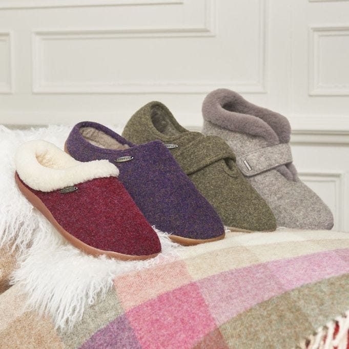 Extra wide fitting Purewool™ styles for men & women