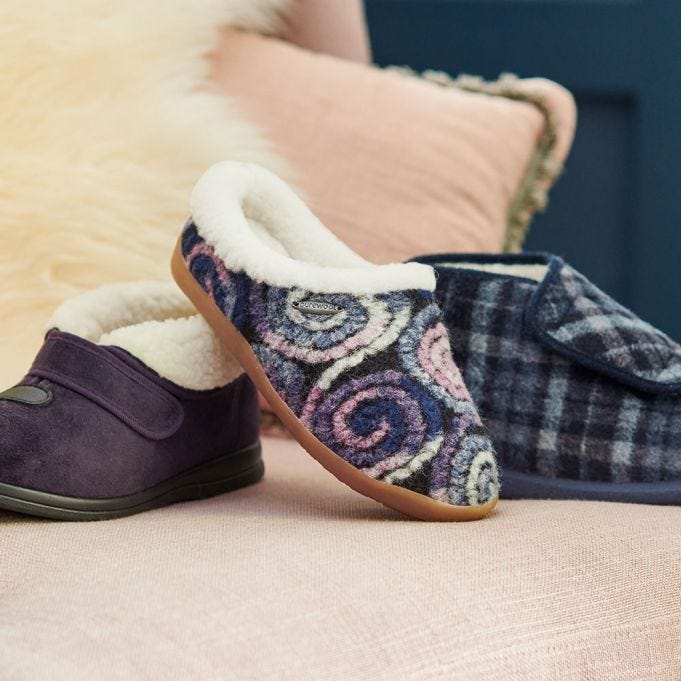 Warm-lined slippers