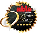 5* product rating from Able Magazine