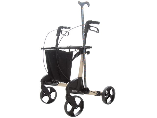 Cane/Crutch Holder for the TOPRO Troja Classic Rollator