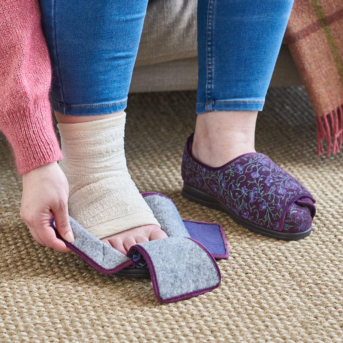 Emma Extra Wide Slippers Buy Online Cosyfeet