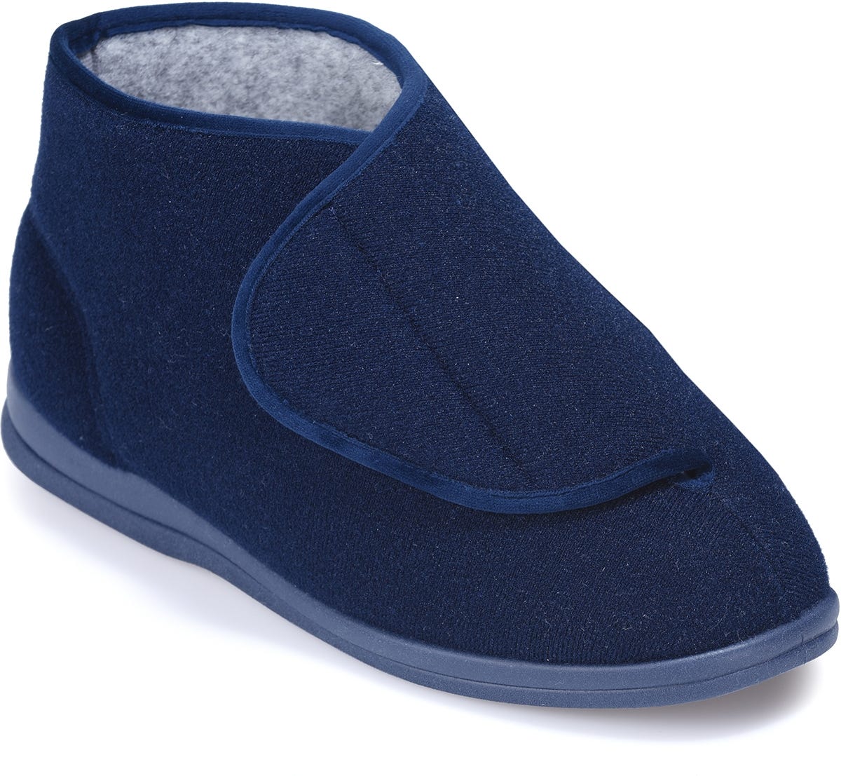 Cosyfeet Elise Single Slipper Navy - Right Foot Extra Roomy