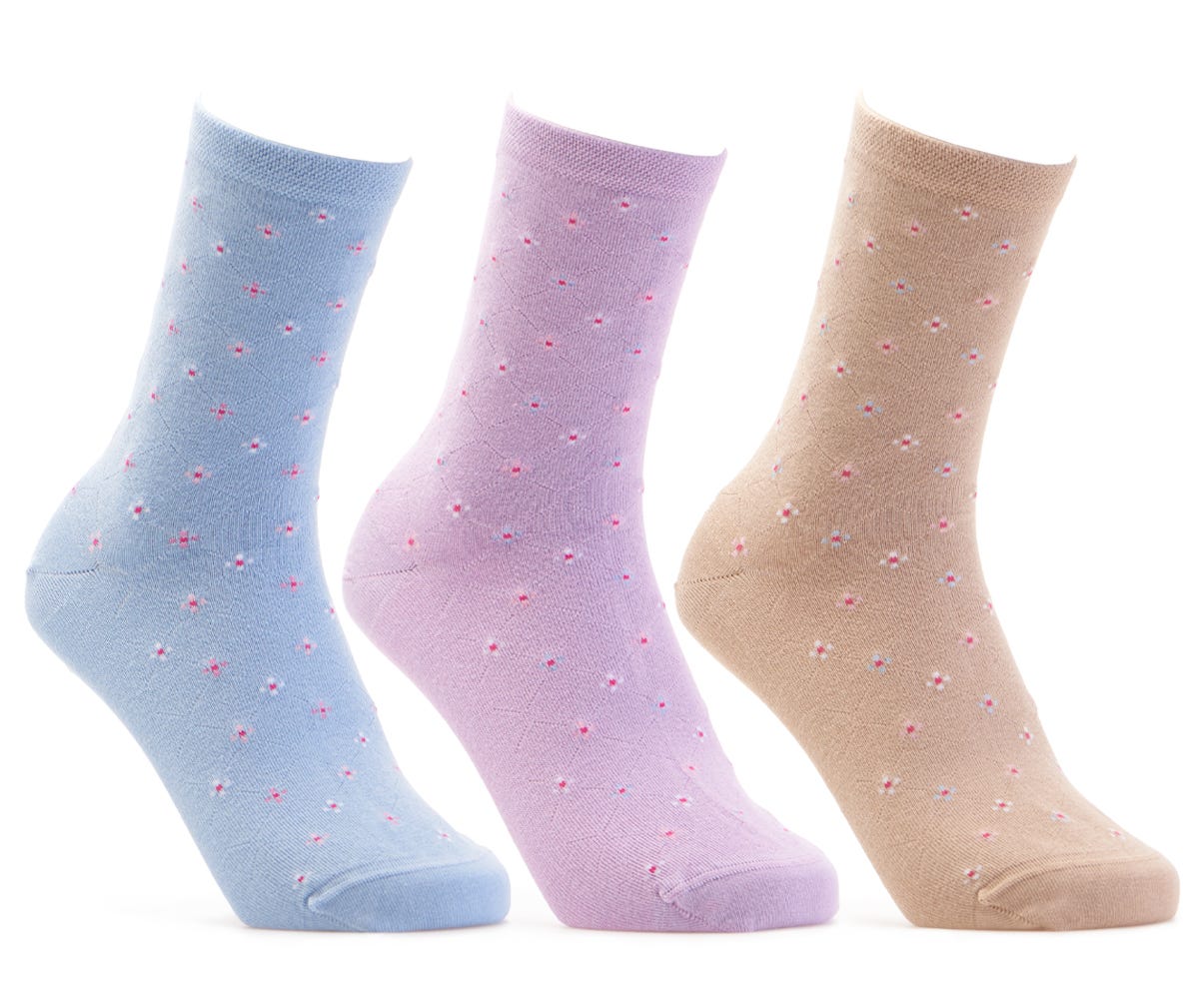 Cosyfeet Women's Cotton-rich Seam-free Patterned Socks