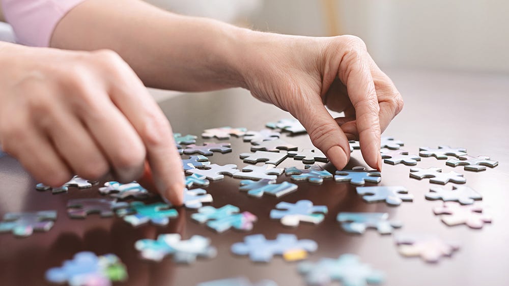 Completing a jigsaw