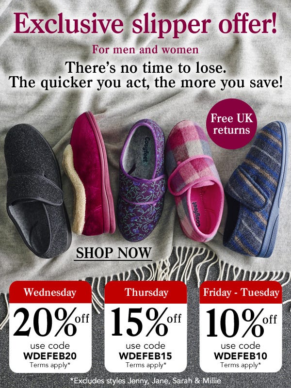 Exclusive slipper offer!