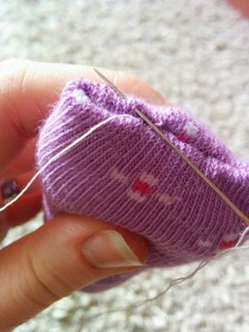 Make a sock bunny