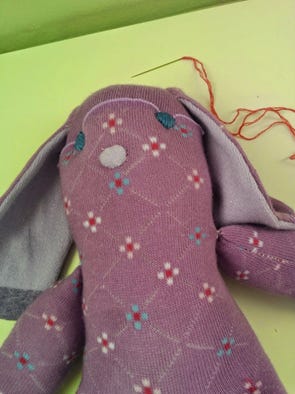 Make a sock bunny