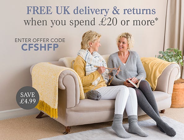 Free UK delivery on socks and hosiery orders*