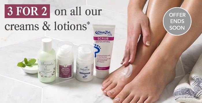 3 for 2 on All Creams and Lotions