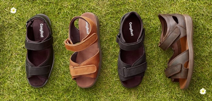 For one week only, we're offering £5 off any order of men's sandals. Simply add any men's sandal style to your shopping basket and enter the offer code WDESAN5P when prompted.