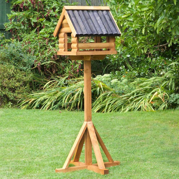 Handmade bird table