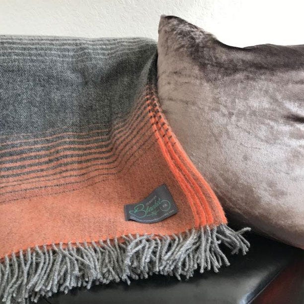 Gorgeous wool throw prize