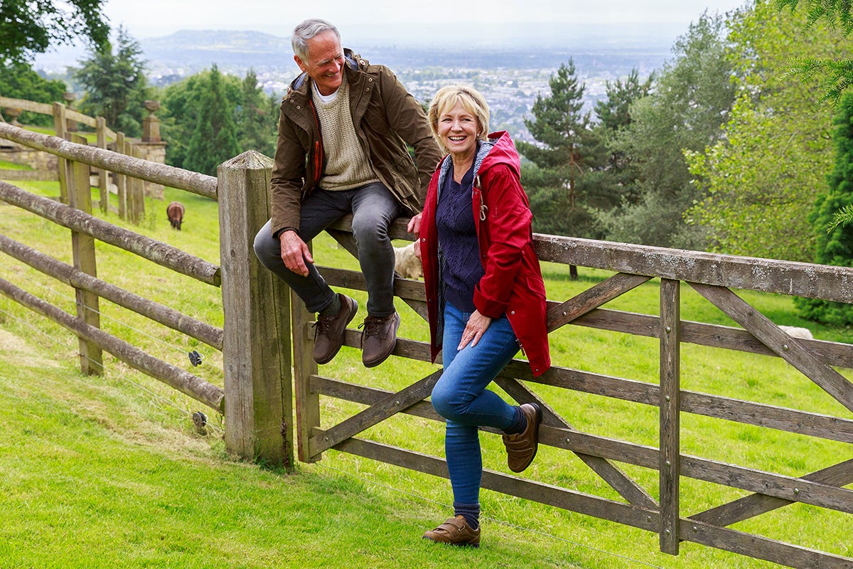 Man and woman on a country walk