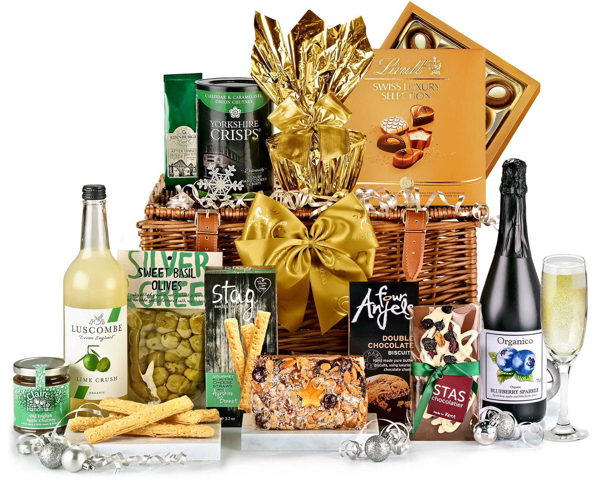 Regency Hampers festive surprise hamper with alcohol-free presses