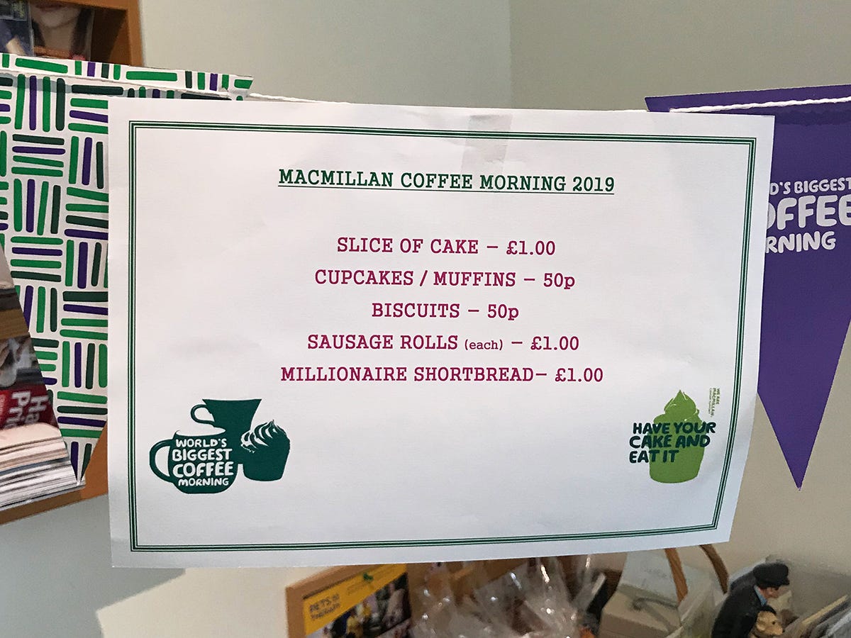 Cosyfeet Macmillan Coffee Morning