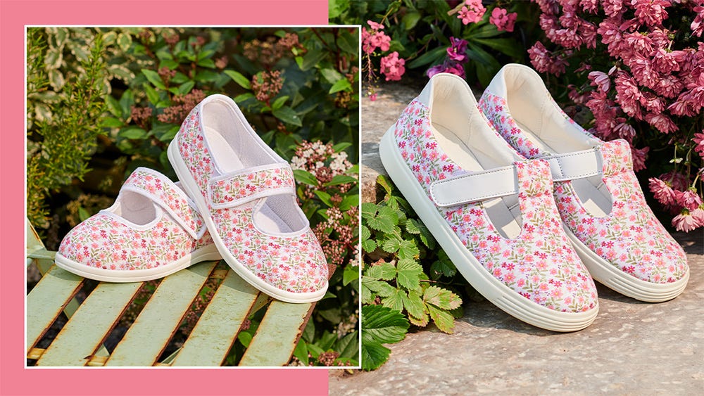 Cherry Blossom - extra wide women's fabric shoes Cherry Blossom - extra wide women's fabric shoes