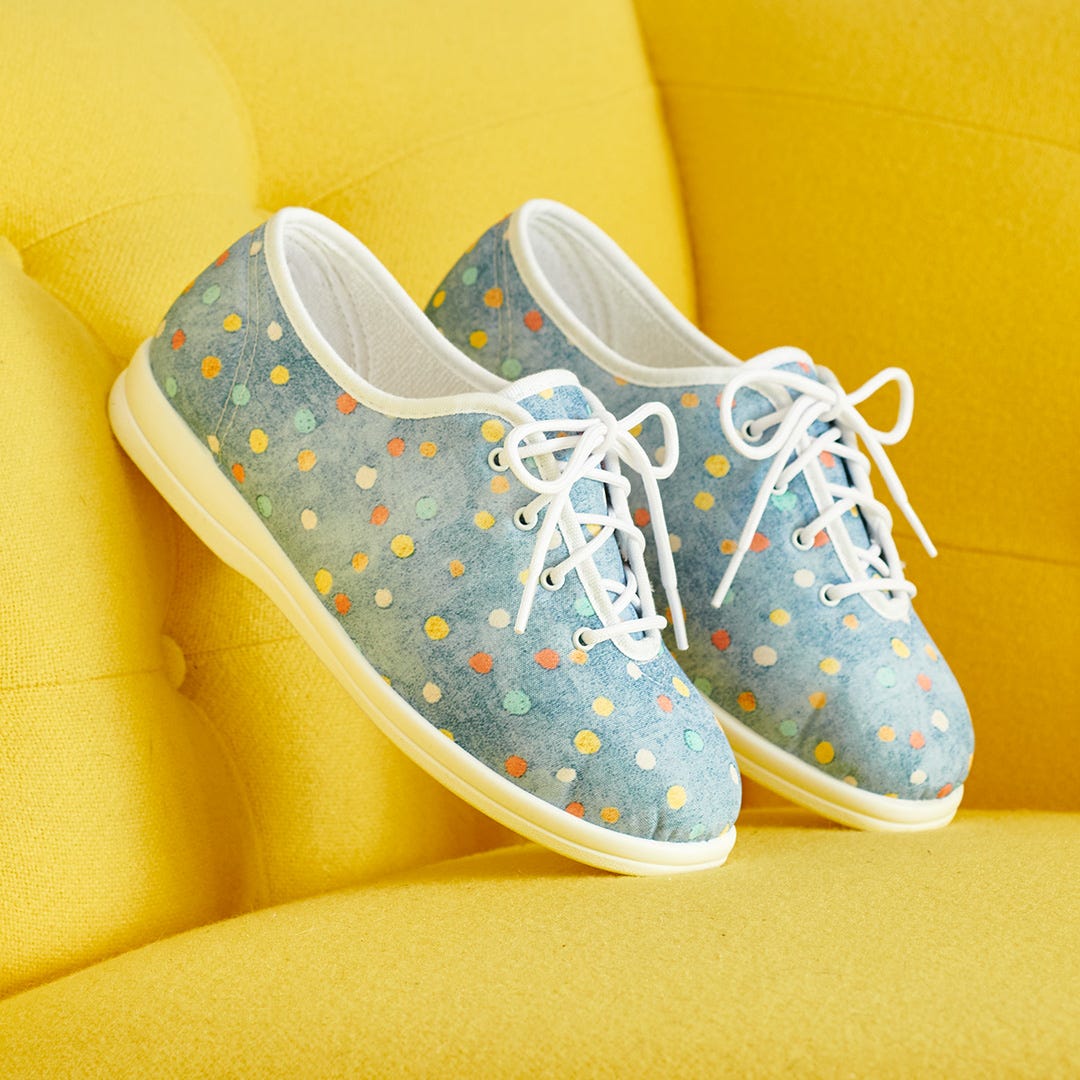 Extra wide women's fabric shoes - Sammi