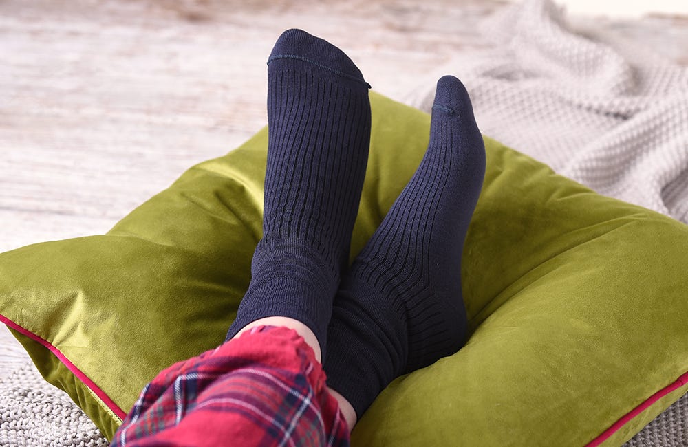 Extra Roomy Luxury Bamboo Seam‑free Socks