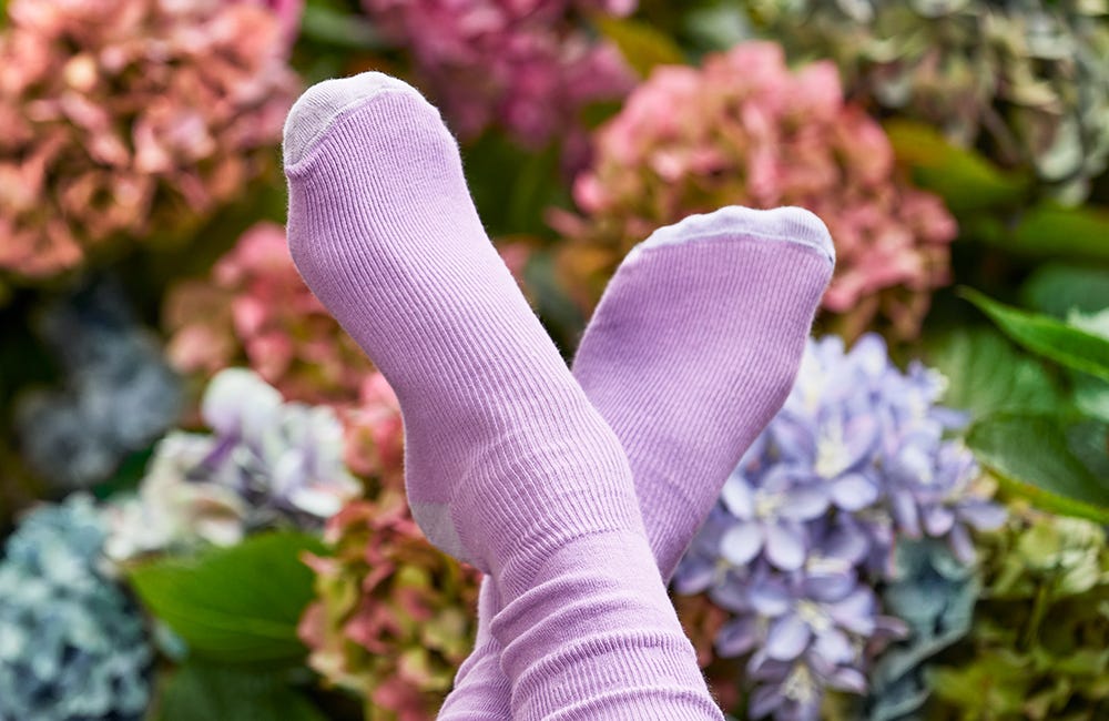 Cotton‑rich Softhold® Contrast Heel & Toe Socks