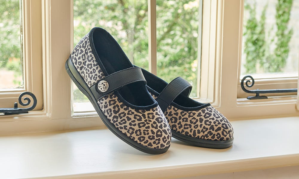 Extra wide fitting party shoe - Koryl in Leopard Extra wide fitting party shoe - Koryl in Leopard